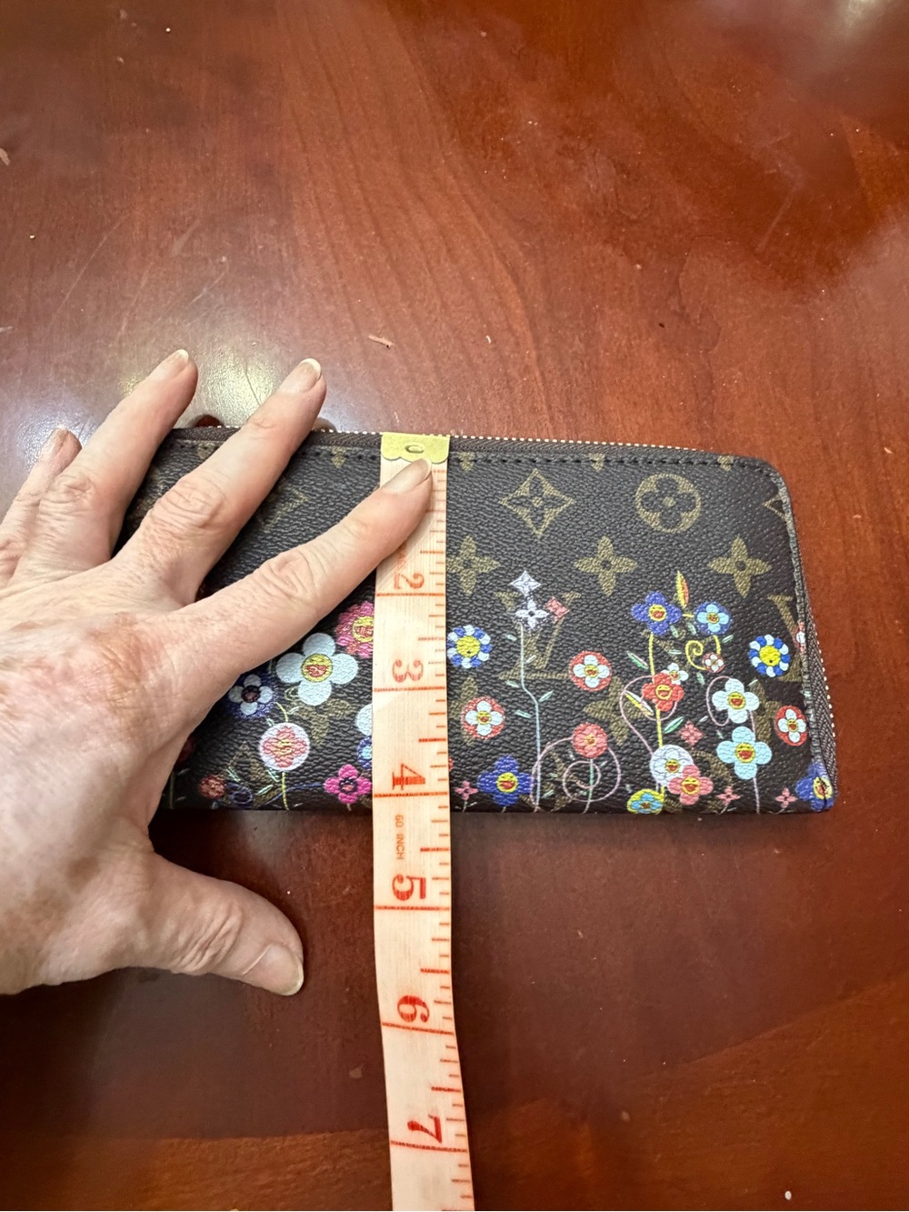 Brown Monogram Floral Zip-Around Wallet - Picture 5 of 5
